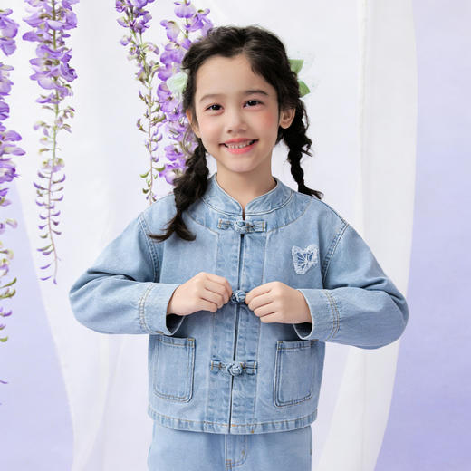 笛莎Deesha观山见女童牛仔外套 商品图1