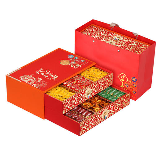 【六大茗茶❗️轻奢双层茶叶礼盒】细腻入口回甘无穷，乌龙茶节日长辈岩茶叶，共享佳节好味，金骏眉红茶大红袍茉莉花普洱熟茶茶叶，下午茶马年新年送礼好物年货礼盒L 商品图4