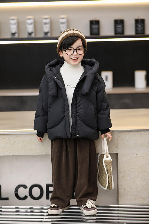 【90白鸭绒  儿童连帽羽绒服】三防男女童保暖羽绒服 商品图3