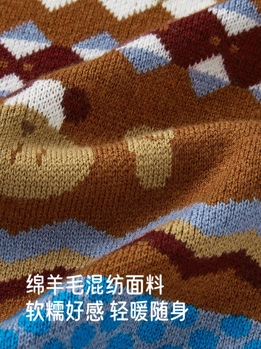 英氏儿童毛衣秋冬长袖男童复古冬季羊毛上衣针织衫YRMHJ4R019A 商品图1