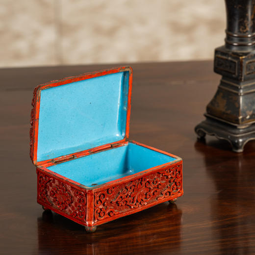 清	铜胎剔红云龙纹文房盒 商品图3