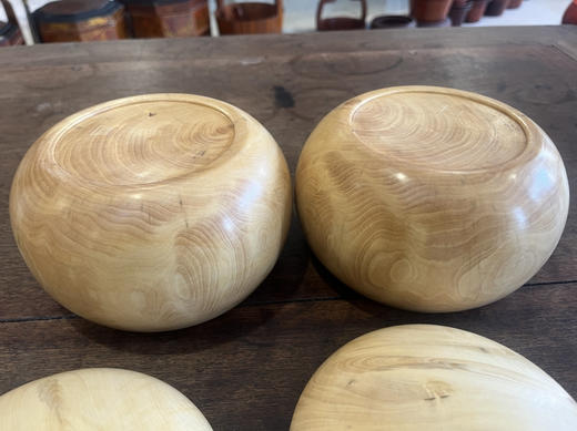 黄杨木独木围棋罐一对 商品图5