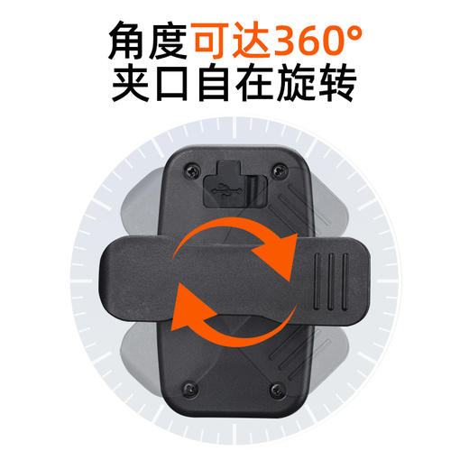 神火YJ10多功能双层肩灯充电长续航可旋转警示灯巡逻环卫作业照明灯 商品图5