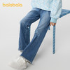 巴拉巴拉童装女童裤子儿童牛仔裤春装长裤甜美喇叭裤子时尚百搭潮 商品缩略图2