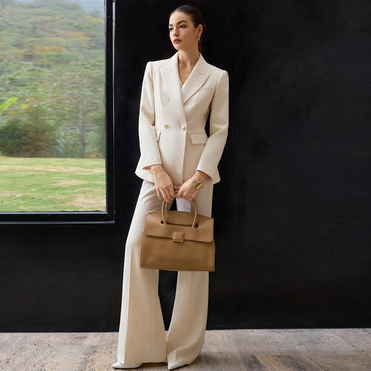 IWY/米白色羊毛西装套装女气质英伦风总裁通勤职业装高级感正装CP2712 商品图2