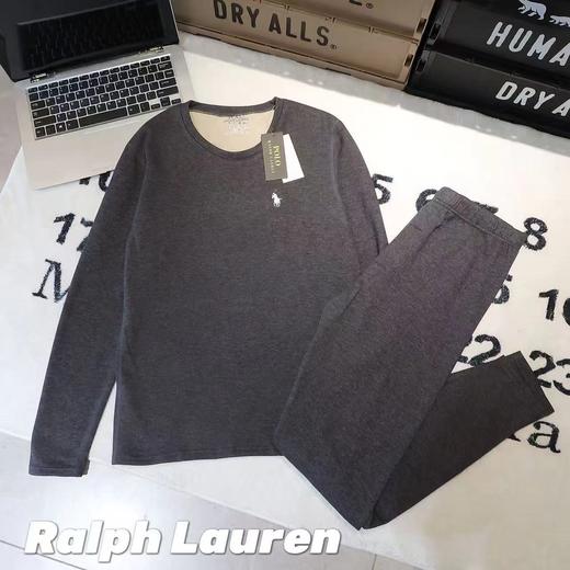 F010922设计男士小马刺绣480G加绒面料圆领保暖内衣 商品图2