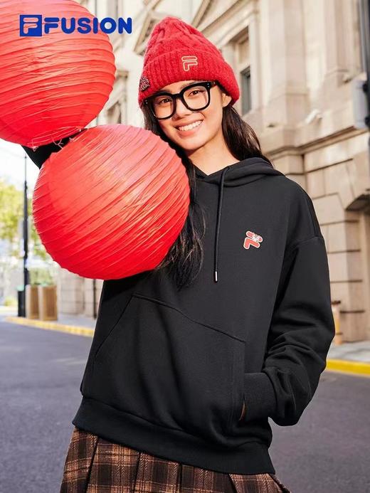 F010915运喜庆中国红加绒加厚连帽卫衣男女同款 商品图6