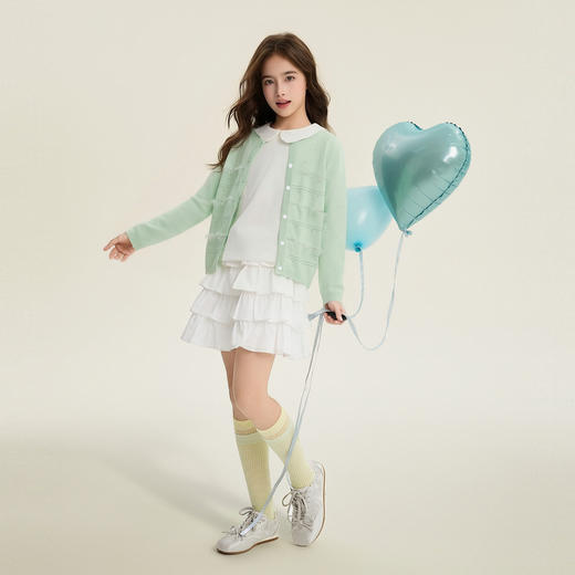 笛莎Deesha 童装女童开衫2026春新甜美毛织开衫 商品图2