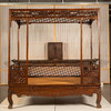 清早期	黄花梨攒接万字纹六柱架子床 商品缩略图0