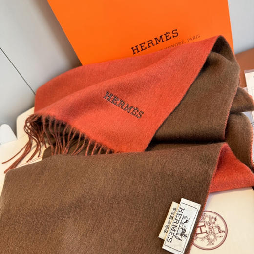 秋冬特惠💰280 爱马仕双面羔羊毛围巾 重磅推荐 商品图7