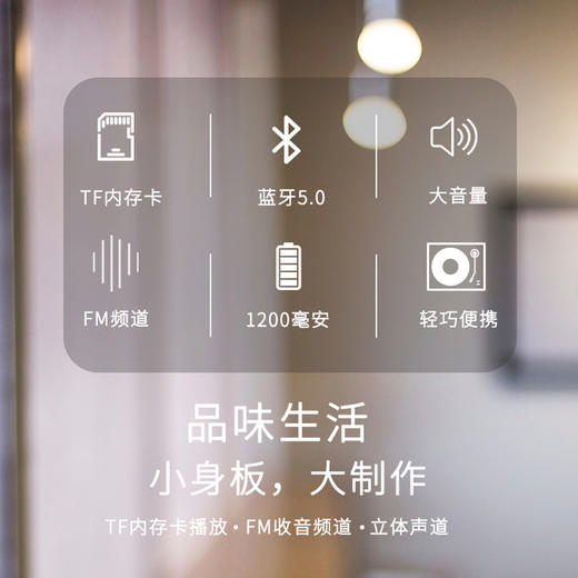 塞尔兰斯 复古蓝牙音响 轻巧便携 持久续航 HiFi音质 DW03 商品图2
