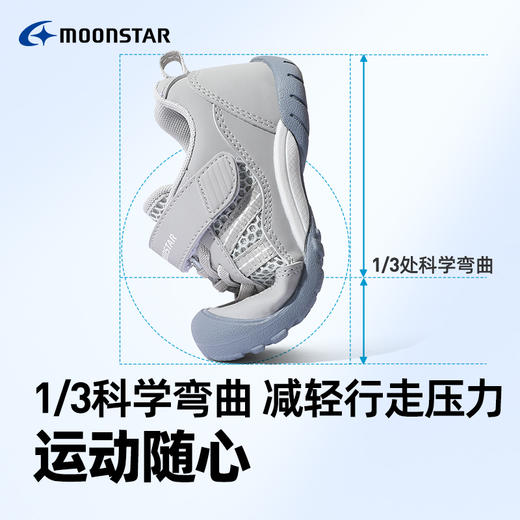 MOONSTAR月星春新品2-6岁橡胶鞋头防撞机能鞋户外运动鞋网眼透气 商品图3
