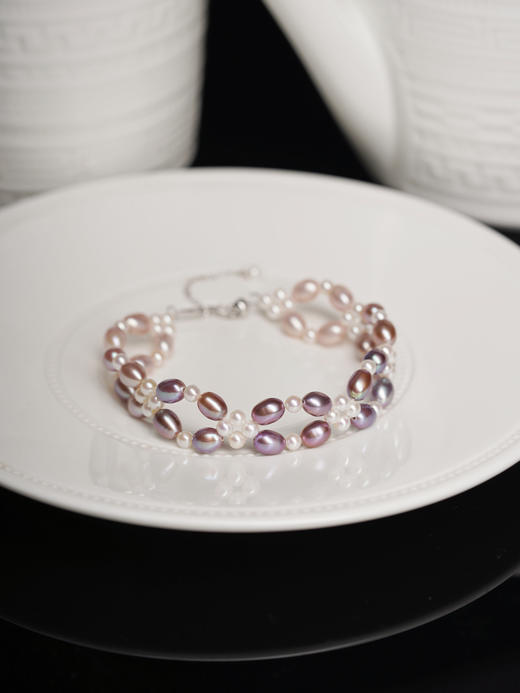 渐变紫珍珠手链 商品图0