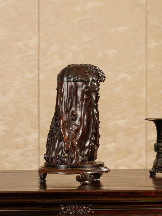 清	紫檀木雕松树纹佛龛 商品图3