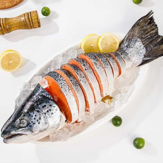 【顺丰快递】渔礼记 智利三文鱼 进口大西洋鲑 整条轮切原切 宝宝辅食 油脂丰富 整切大西洋鲑鱼 礼盒装 4斤 BMLJ 商品图2