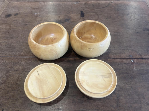 黄杨木独木围棋罐一对 商品图2