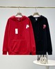 F010915运喜庆中国红加绒加厚连帽卫衣男女同款 商品缩略图0