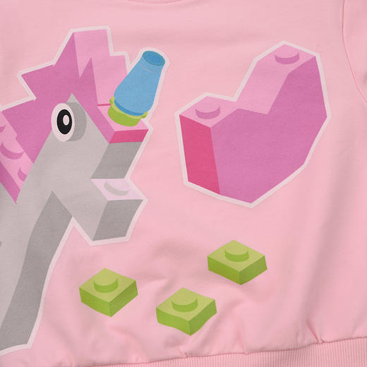 棉果果× LEGO女童春秋卫衣内搭纯棉小线圈圆领套头卫衣L122180226179 商品图2