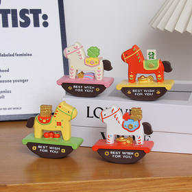 【可爱造型寓意美好❗️马年吉祥物】网红新款生肖马新年礼物摇摇马摆件潮流摆件桌面装饰品送同事新年。jc