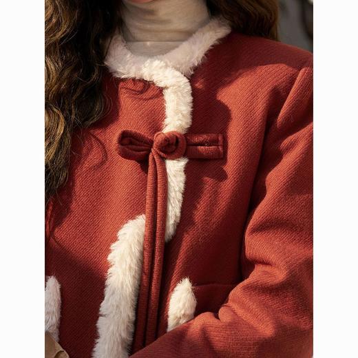 【新年开运红❗️仪式感拉满】2026新年本命年春节红色小香风富家千金毛呢套装裙今年流行新年跨年战袍两件套秋冬季。jc 商品图1