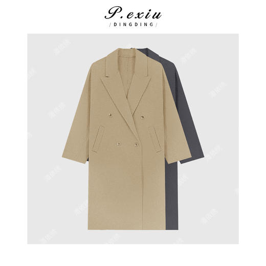 PanYiXiu/潘依绣羊驼贝贝羊毛极简主义西装领双面羊毛大衣 YJ9108 商品图0