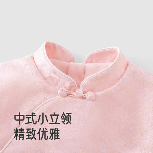 【商场同款】英氏儿童连衣裙女童秋冬新款长袖连衣裙浅粉色新中式公主裙拜年服 商品图3