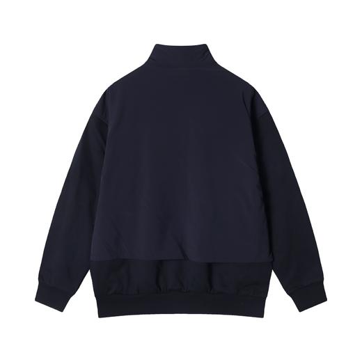 436281秋冬新款男士半拉链高领拼接纯色宽松长袖套头校园风卫衣 商品图5