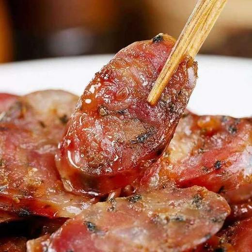 金华特产 纯手工梅干菜腊肠200g 大块肉粒+梅干菜 弹嫩咸鲜 润而不腻 商品图0