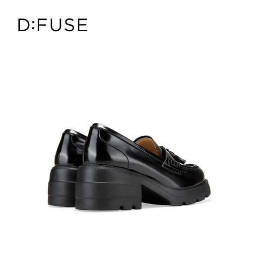 Dfuse迪芙斯2026春季新款复古流苏英伦风深口女鞋休闲乐福鞋深口单鞋DFE1112127 商品图8