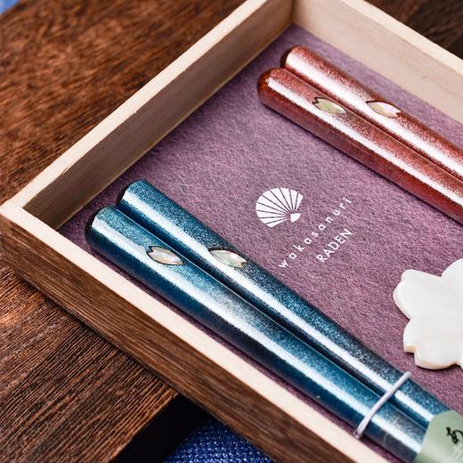 【日本进口高档筷子礼盒】螺钿手工镶嵌贝壳新婚礼物 商品图2