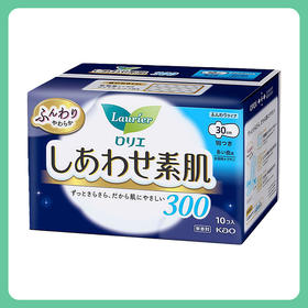 KAO花王乐而雅F系列敏感肌透气超量夜用卫生巾（护翼型) 30cm*10片【一般贸易仓发货】