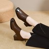 2025新款法式气质方头高跟鞋女秋冬软皮粗跟深口单鞋春秋款小皮鞋 商品缩略图0