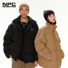 NPC老花格纹立领白鸭绒羽绒面包服情侣NP27DJ37 商品缩略图1