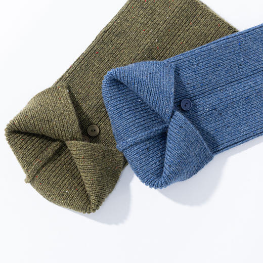 绽放/LSX003朵纯羊毛冬暖花纱针织保暖小腿袜套时尚撞色堆堆袜 商品图3