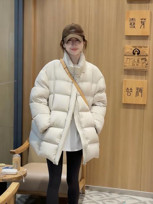 【YW】无忧购冬季50%白鸭绒云朵泡芙羽绒服女中长款百搭休闲连帽外套（现货48小时内发货） 商品图7