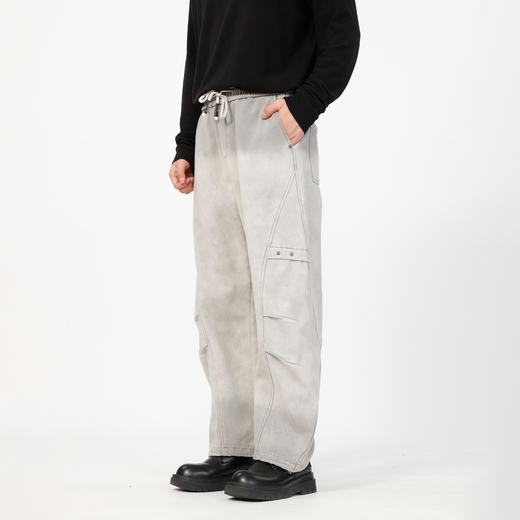 男版休闲弯刀拼接洗水长裤-纪念日百货门店同款168495676 商品图2