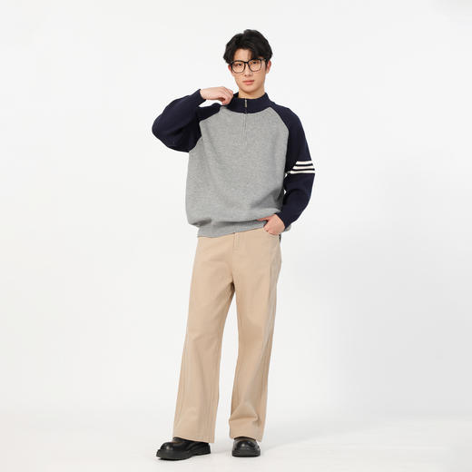 立领插肩拼色毛衣-纪念日百货门店同款168893914 商品图3