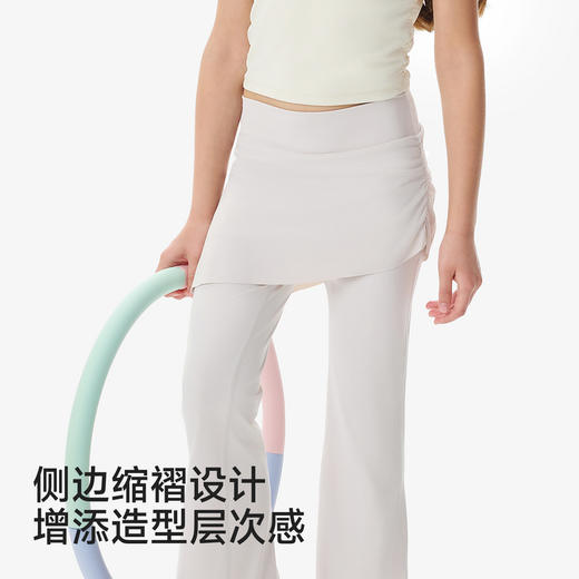 【柔滑垂顺】英氏儿童长裤女童针织长裤休闲百搭微喇裤中大童春秋韩式时尚长裤 商品图3