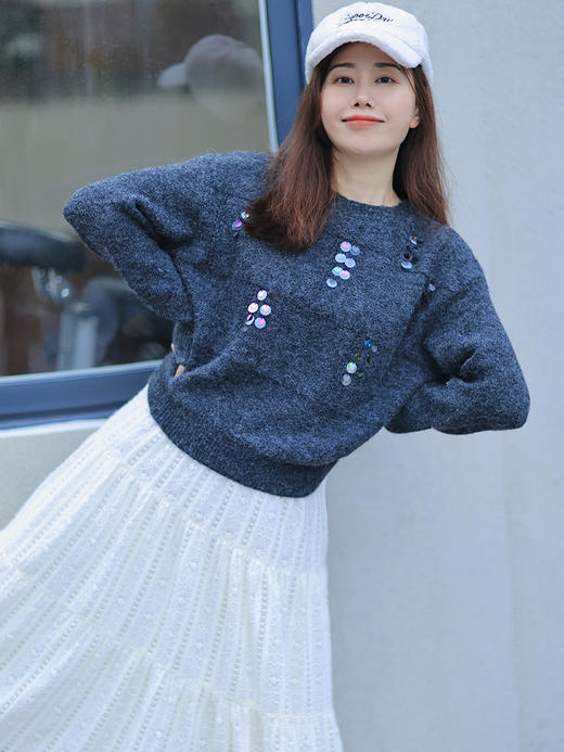 【百图lulu定制】【绒感蛋糕裙】 法式高腰蕾丝半身裙  优雅中长裙蛋糕裙 商品图6