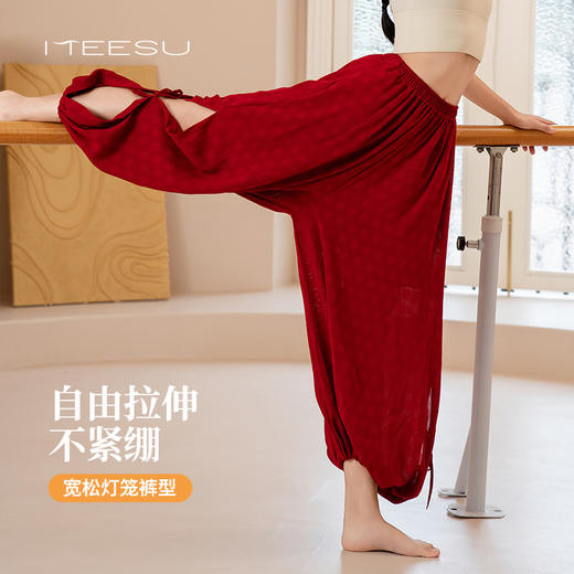 美愫瑜伽裤女宽松灯笼裤阔腿舞蹈普拉提打坐禅修裤春夏中式民族风 商品图0