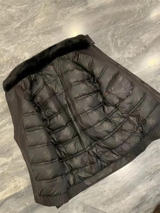 皮衣 PU皮面+羽绒混纺填充！可拆卸毛领立领/翻领皮衣 商品图5