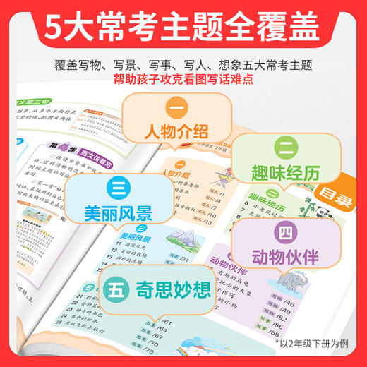 2026春下册看图写话范文精选1-2年级每日一练写作方法技巧入门范文大全 商品图2