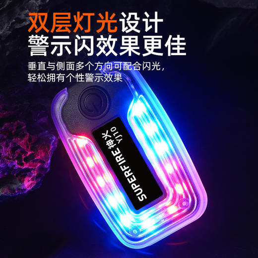 神火YJ10多功能双层肩灯充电长续航可旋转警示灯巡逻环卫作业照明灯 商品图1