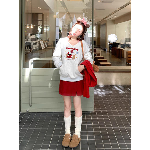 <曾小咸推荐>现货秒杀 ！微信超特价！v拼接连帽加绒卫衣 日常219.99 立减120 秒杀99.99！！ 商品图2