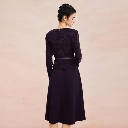 RE809斯尔丽2026春季新款蕾丝类假两件可日常可宴会着装修身显瘦连衣裙 商品图1