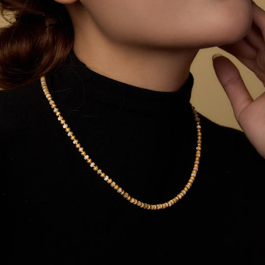 Manreya玛芮雅项链金玉生辉贝母项链手链套装日常通勤金色锁骨链|铜镀金贝母 商品图7