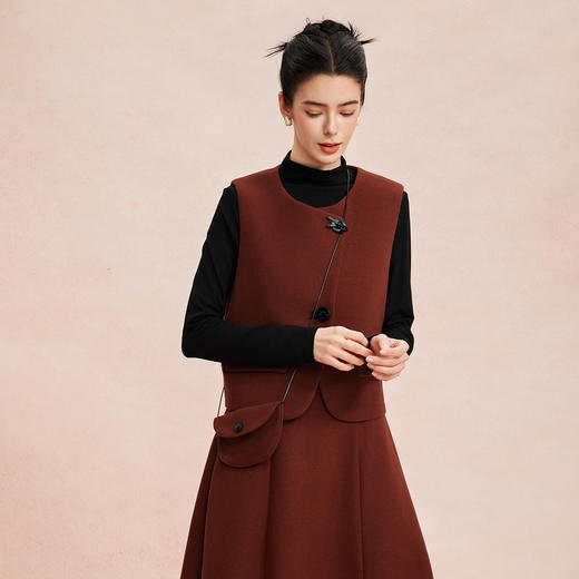 RE405斯尔丽26新款小香风宽松马甲+阔腿中裤+柔软贴身内搭免搭配套装 商品图4