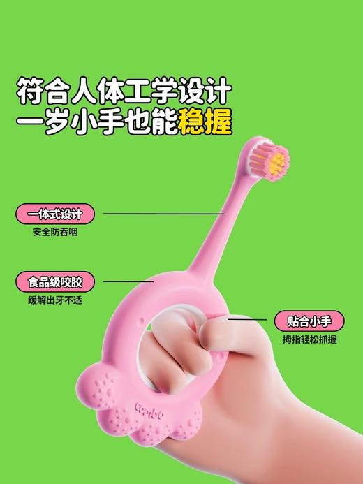 combo（0-2岁）mini抑菌款/常规含氟款手动训练牙刷2支装 商品图4