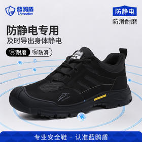 蓝鸥盾新款防静电安全鞋不防砸不防刺耐磨橡胶底四季款低帮
