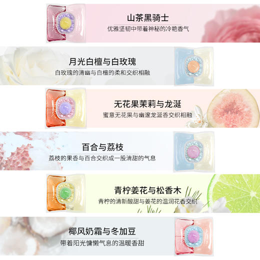 绽家蓝桉叶精油双重爆香四腔洗衣凝珠持久留香除菌灭螨护色六合一 商品图5
